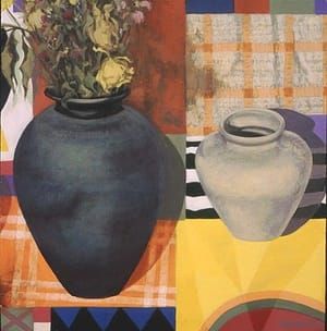 Artwork Title: Still Life with Wong's Pot and Dead Flowers