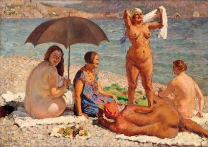 Artwork Title: On the beach. Gurzuf