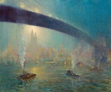 Artwork Title: Brooklyn Bridge at Night