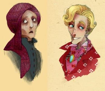 Artwork Title: Quirinus Quirrell and Gilderoy Lockhart