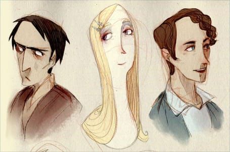Artwork Title: Viktor Krum, Fleur Delacour, Cedric Diggory