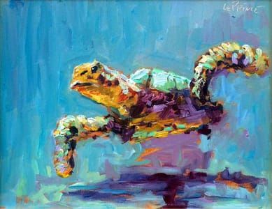 Artwork Title: Swimming Away