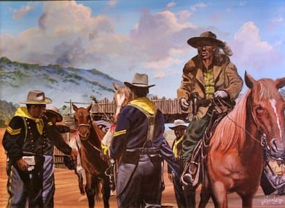 Artwork Title: The Buffalo Soldier Troops