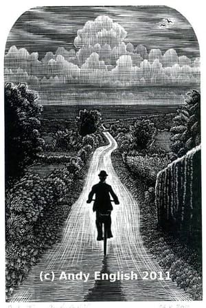 Artwork Title: Cycling, Illustration from The Woman in Black