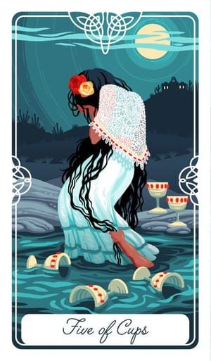 Artwork Title: Five of Cups