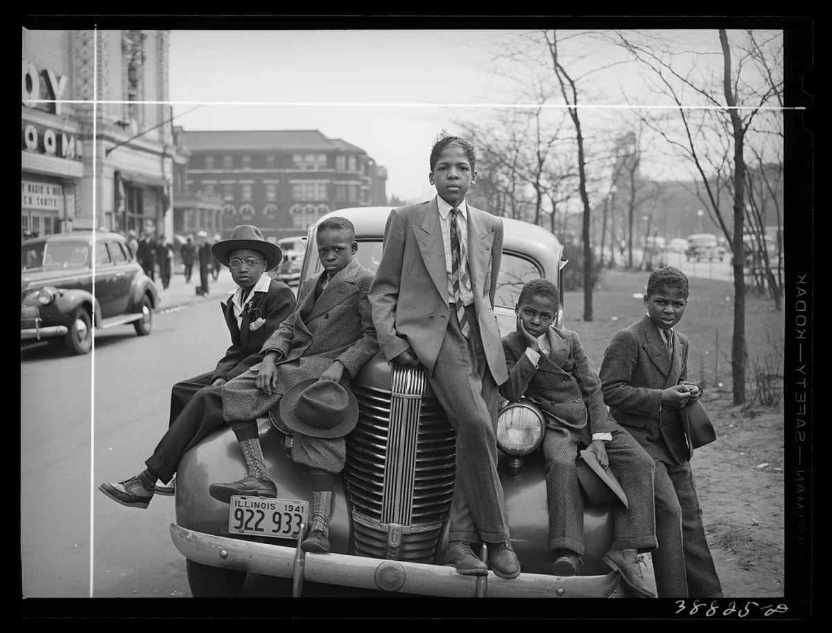 Artwork Title: Negro boys on Easter morning, April 1941