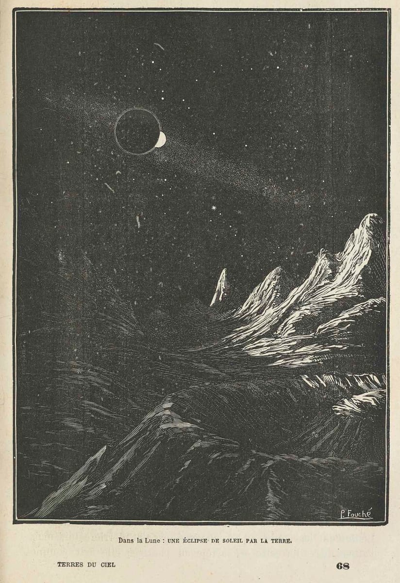 Artwork Title: On the Moon: A Solar Eclipse by Earth
