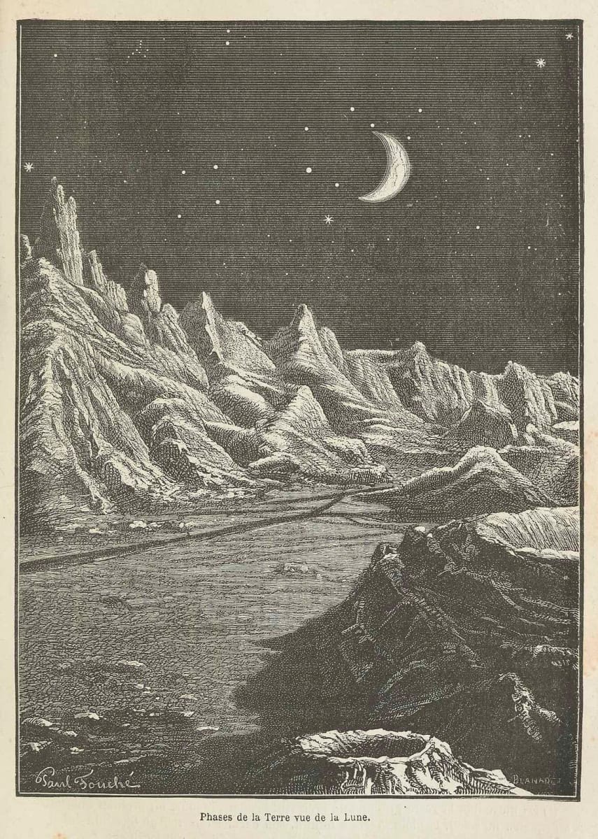 Artwork Title: Phases of the Earth as Seen from the Moon