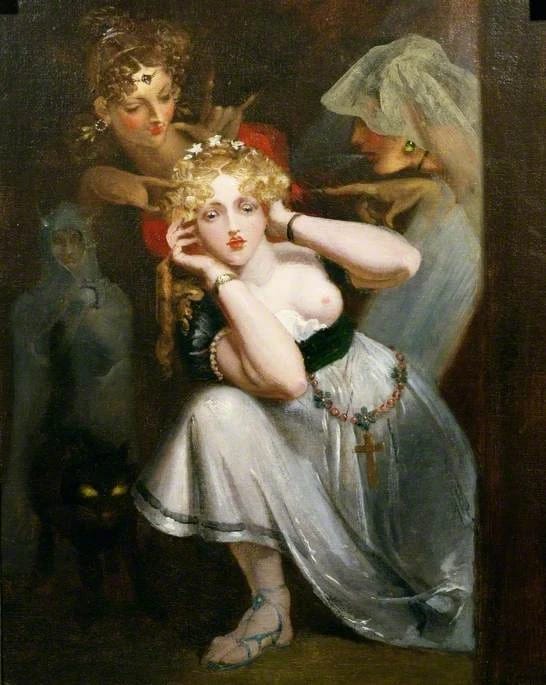 Artwork Title: Bertalda frightened by Apparitions