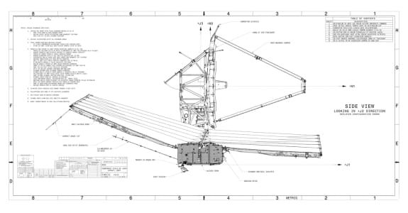Artwork Title: Blueprint of the James Webb Space Telescope