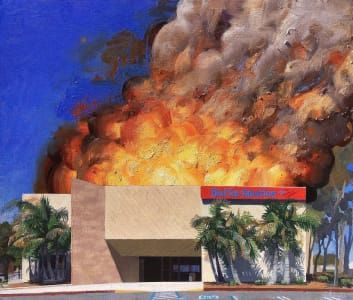 Artwork Title: Wells Fargo in Flames