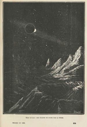 Artwork Title: On the Moon: A Solar Eclipse by Earth