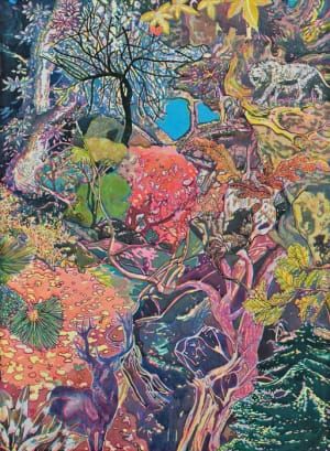 Artwork Title: Wilderness (Lion and Stag)